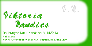 viktoria mandics business card
